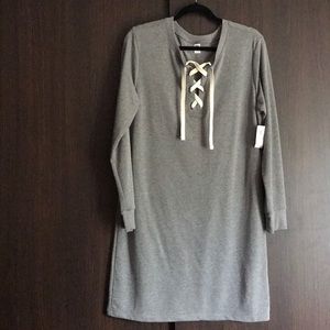 Relaxed Laceup Dress